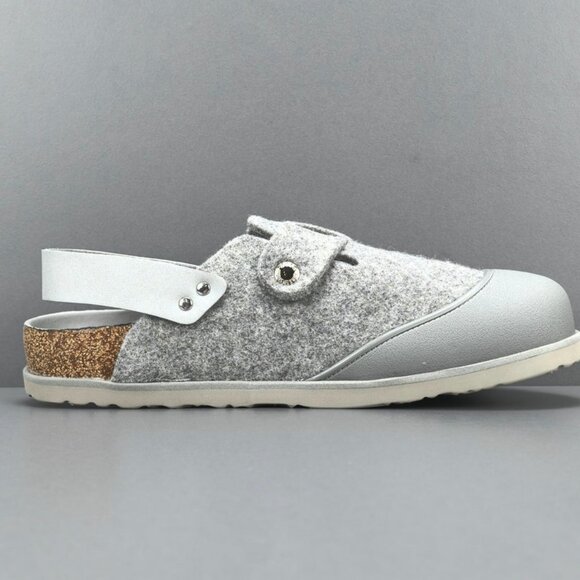 DIOR AND BIRKENSTOCK Tokyo mules in grey nubuck leather - Picture 9 of 13